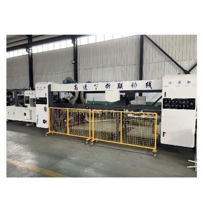 Automatische gewalste kartonnen doos Flexo drukmachine met automatische folder Gluer gemaakt
