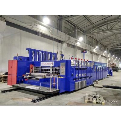 5500 KG Automatische Flexoprinter Slotter Die Cutter Inline Folder Gluer Machine Voor Grofed Box Machine Ffg Case Maker Machine
