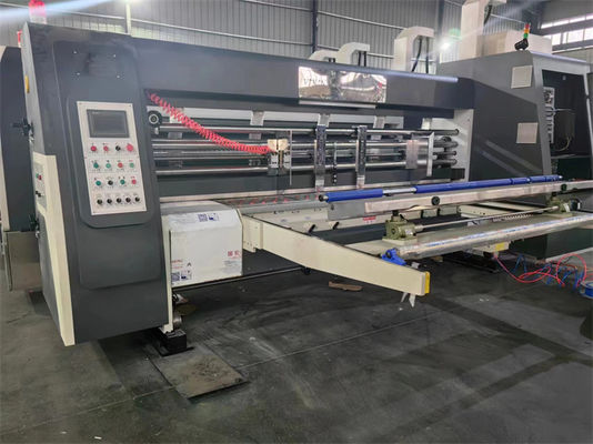 Karton doos maken lijn met automatische voeding Printing Slotting vouw Glue Strapping