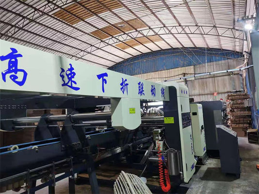 Automatische gewalste kartonnen doos Flexo drukmachine met automatische folder Gluer gemaakt