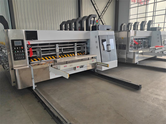 5500 KG Automatische Flexoprinter Slotter Die Cutter Inline Folder Gluer Machine Voor Grofed Box Machine Ffg Case Maker Machine