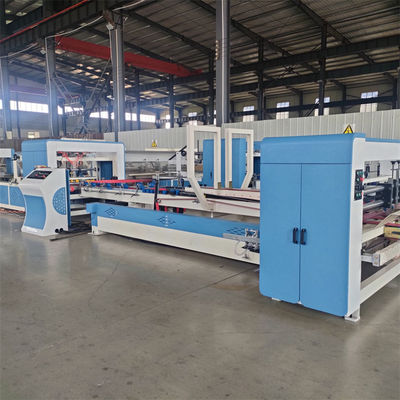 30-150 mm Nail Distance Range Automatic Folding Gluing Machine voor gegolfde kartonnen dozen
