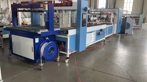 30-150 mm Nail Distance Range Automatic Folding Gluing Machine voor gegolfde kartonnen dozen