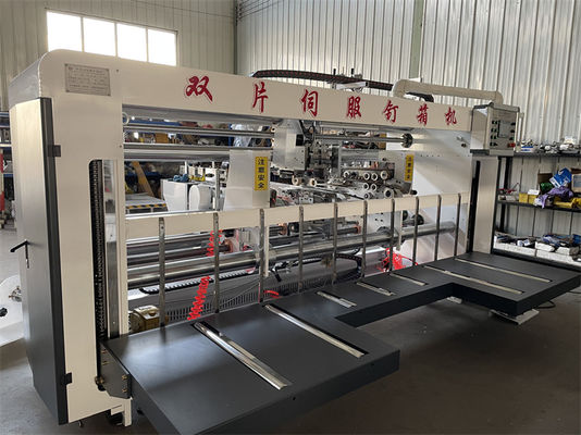 6kw half-automatische dubbelgewrichtsteekmachine voor kartonnen doos