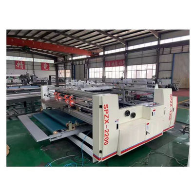 7.5m lengte semi-automatische twee stukken folder glueer machine voor carton folder gluing