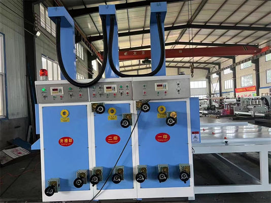 Ketenvoeding 2 Kleurenprinter Slotmachine voor de productie van gegolfd karton