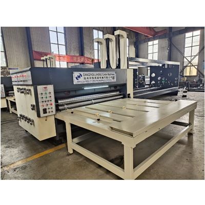 Ketenvoeder 2 kleuren Flexoprinter Slotter Rotary Die Cutter Machine op verzoek van de klant