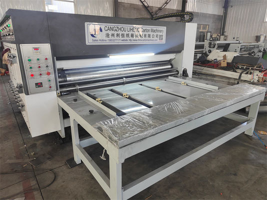 2023 Ketenvoeding 2 Kleur Semi Auto golfkartonprinter Slotter Machine Hoog effectief