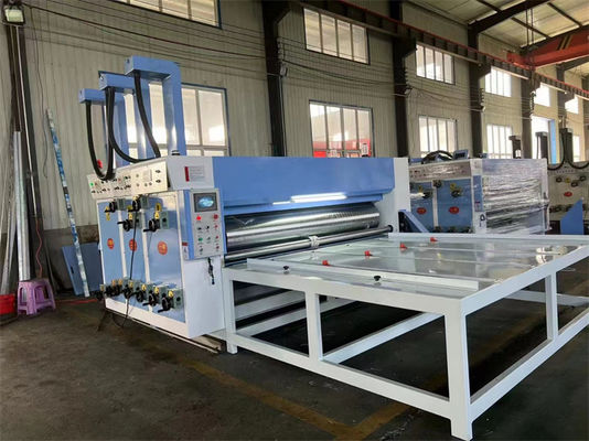 2023 Ketenvoeding 2 Kleur Semi Auto golfkartonprinter Slotter Machine Hoog effectief