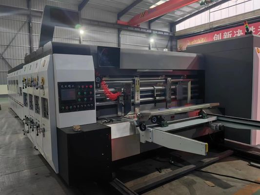 Automatische High Definition Flexo Printing Slotting Rotary Die Cutting Met Stacker Machine