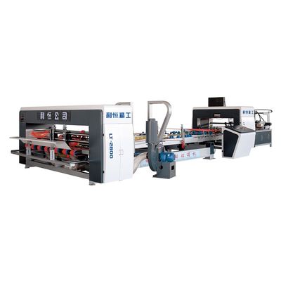 Spanning 380V papiervormende machine voor het vouwen van gegolfde kartonnen dozen in één machine