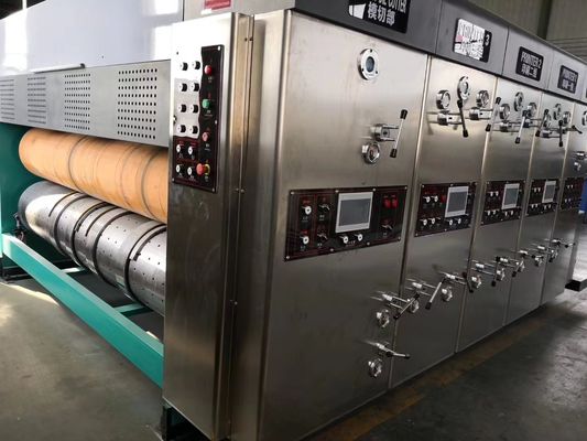 380 V golfkartonprinter slotmachine voor het afdrukken van kartonnen dozen en het afsluiten