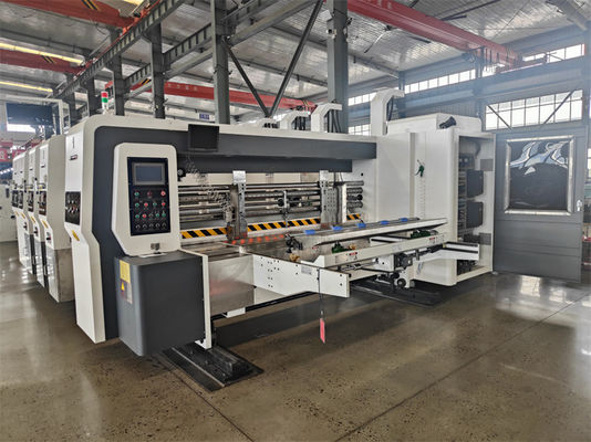 Drie kleurenprinter Slotter die cutting machine voor de productie van golfkarton