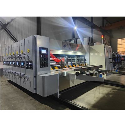 Drie kleurenprinter Slotter die cutting machine voor de productie van golfkarton