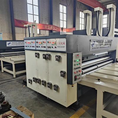 Karton doos maken printer slotter en die cutter machine voor bouwmaterialen winkels