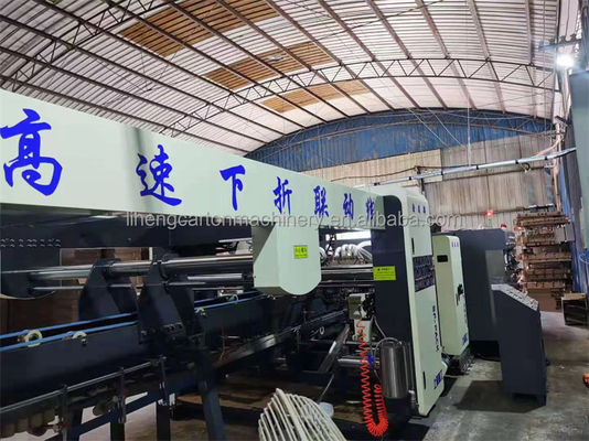Automatische golfkartonflexodrukmachine 4 Kleuren folderlijm voor dozen maken